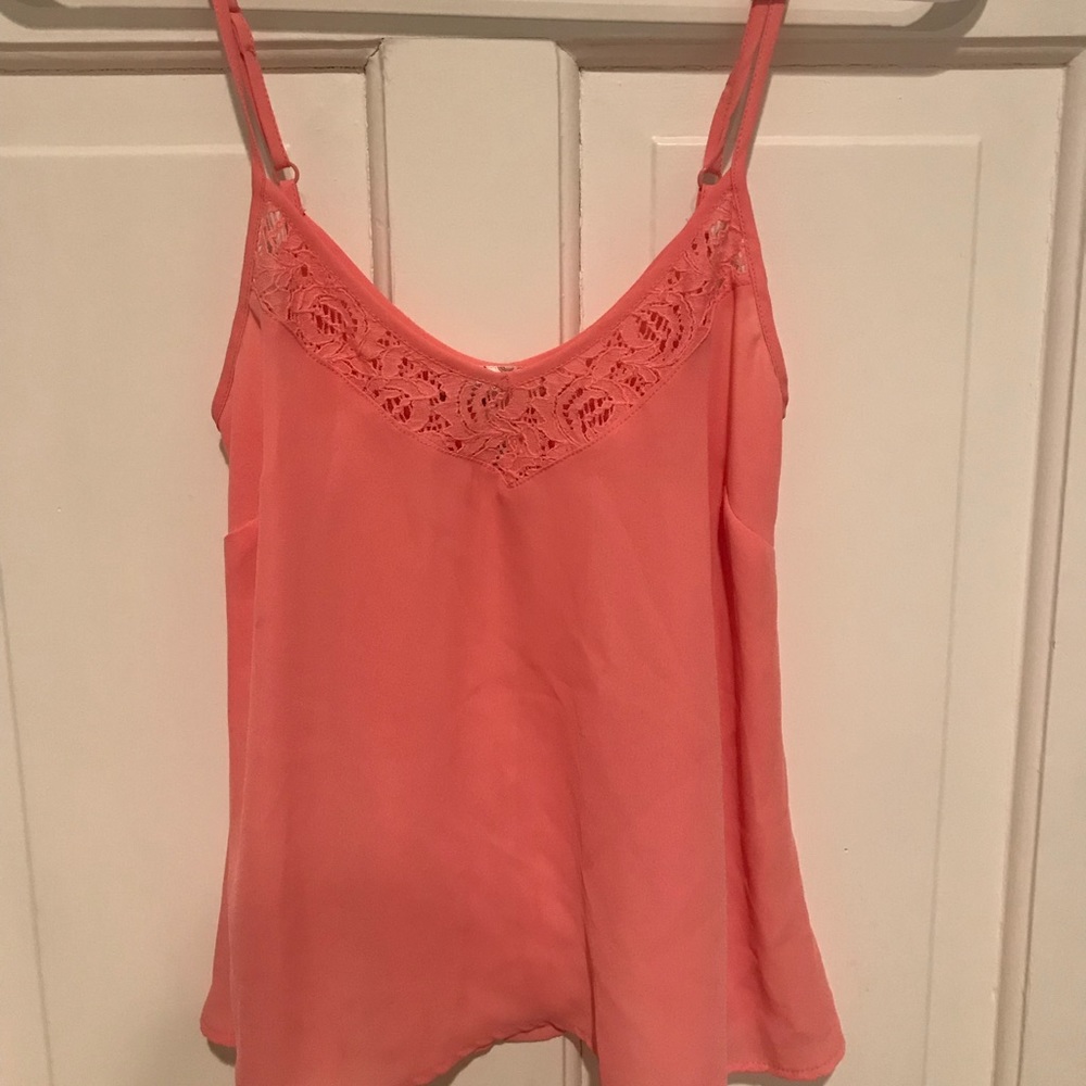 Peach lace trim camisole